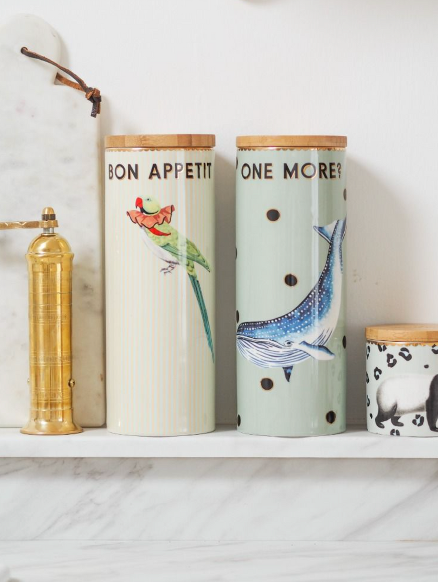 Yvonne Ellen Spaghetti Storage Jar, Parrot