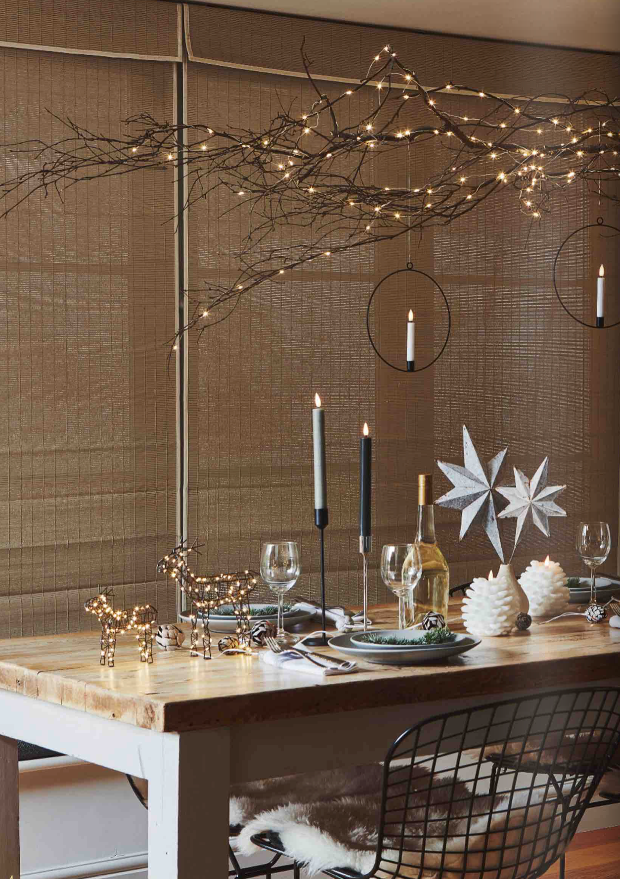 Hanging best sale dining table