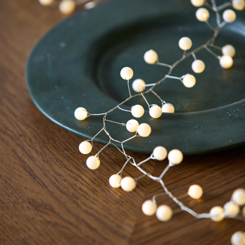 Snowberry LED Fairy Lights, White(Mains Powered)