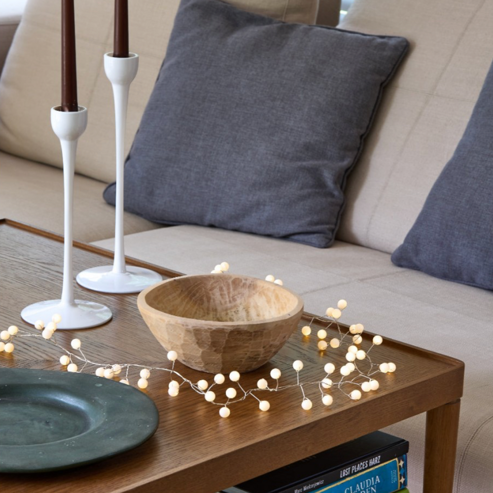 Snowberry LED Fairy Lights,White (Battery Operated)