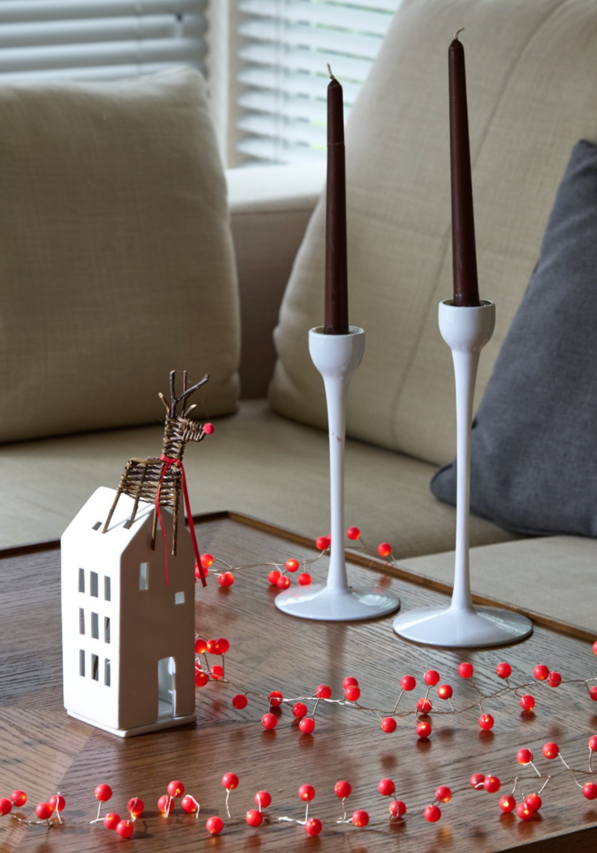 Snowberry LED Fairy Lights, Red ( Mains Powered)