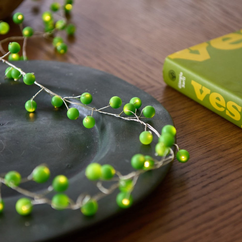 Snowberry LED Fairy Lights, Green(Mains Powered)