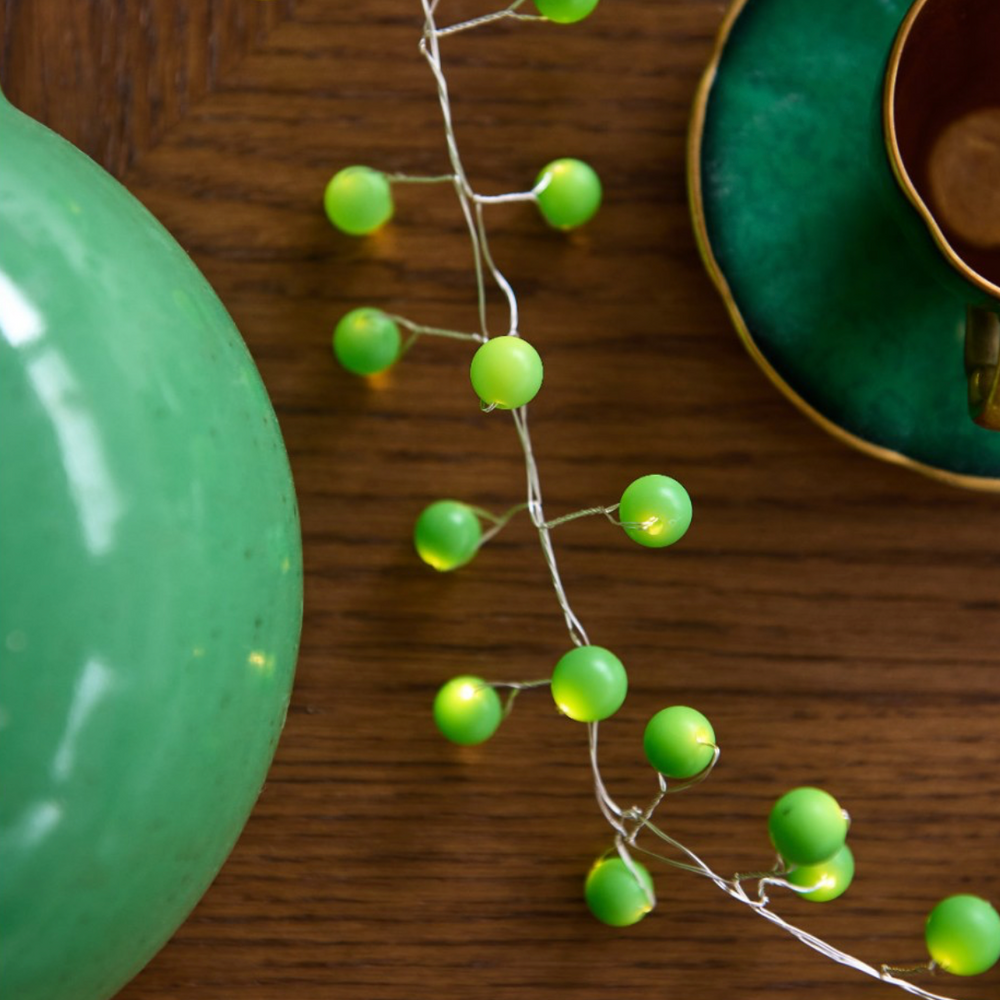 Snowberry LED Fairy Lights, Green(Battery Operated)