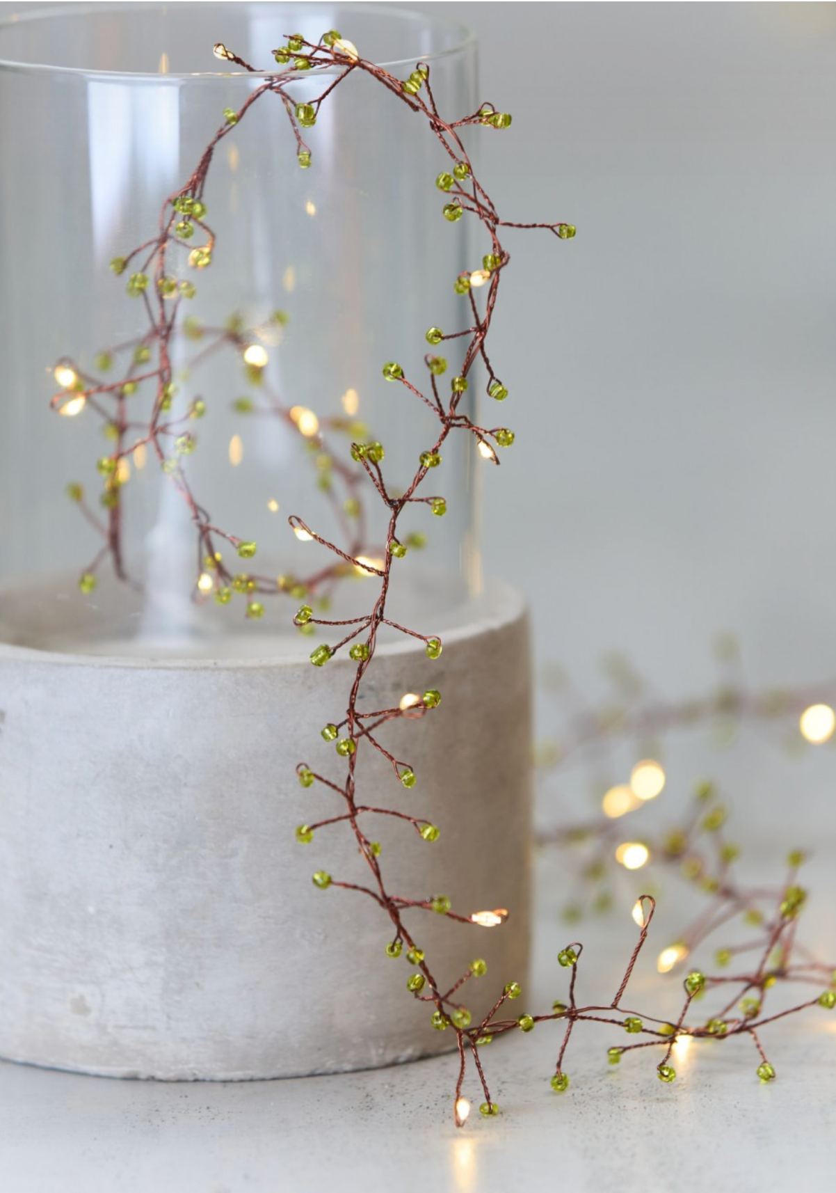 Jewel Cluster LED Fairy Lights,Green(Mains powered)
