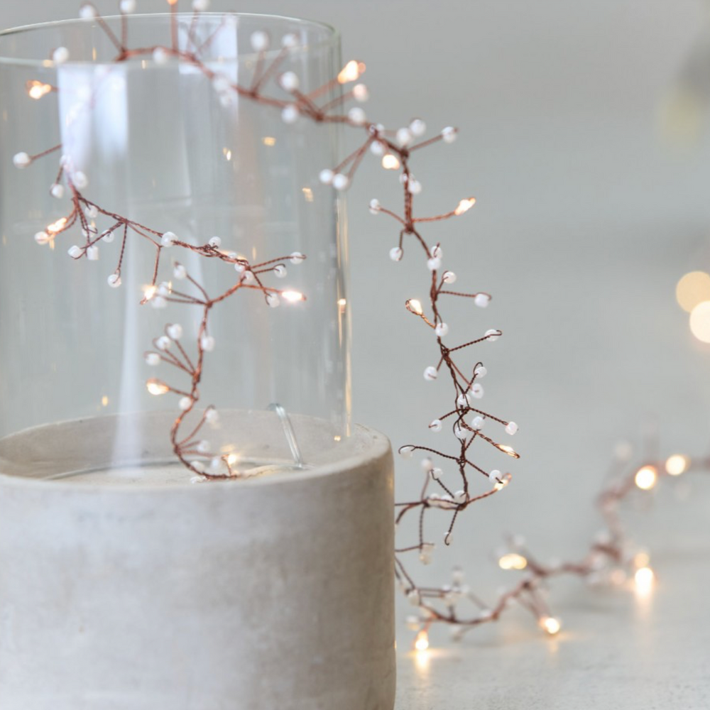 Jewel Cluster LED Fairy Lights,White (Battery Operated)