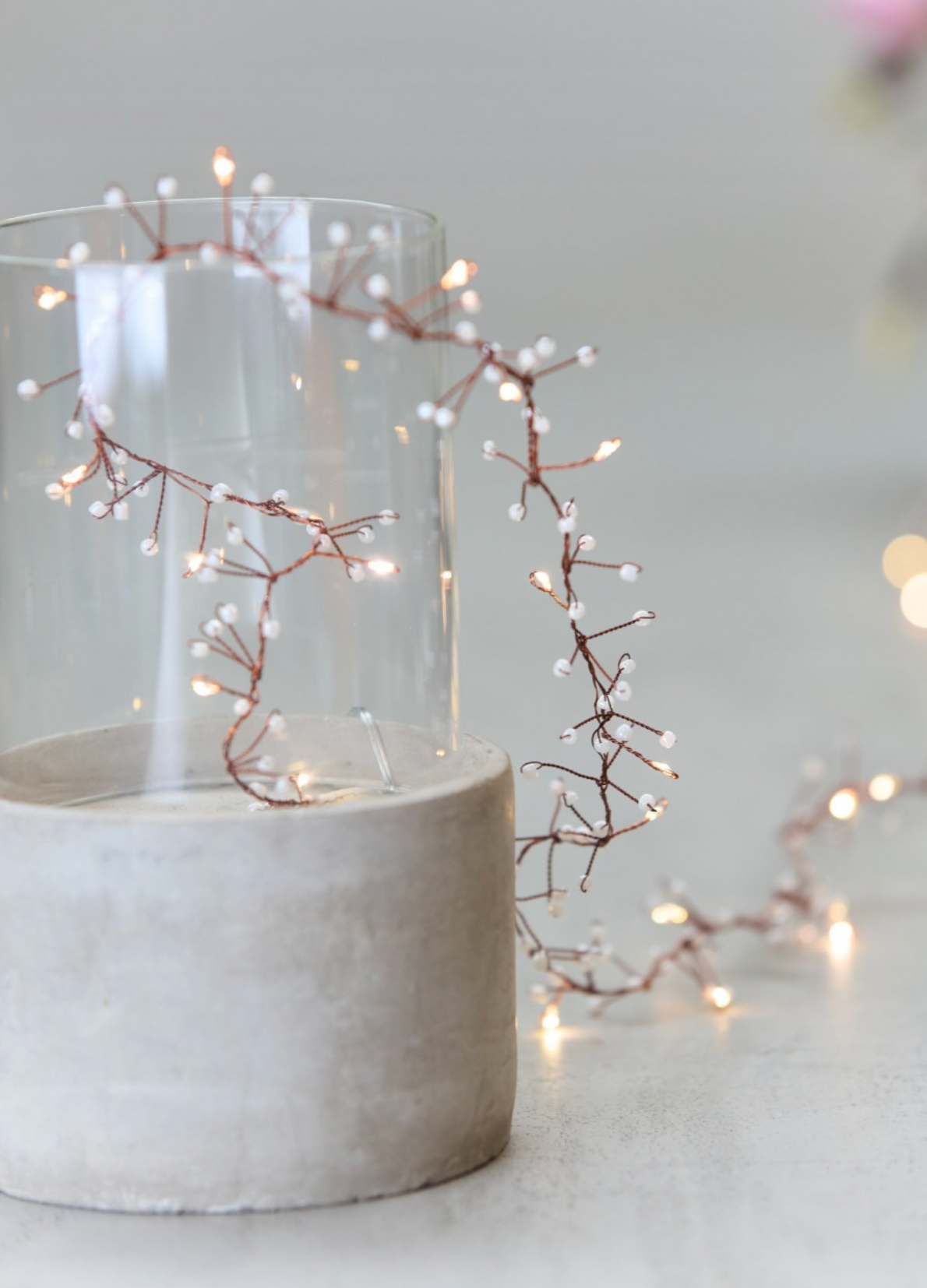 Jewel Cluster LED Fairy Lights,White (Battery Operated)