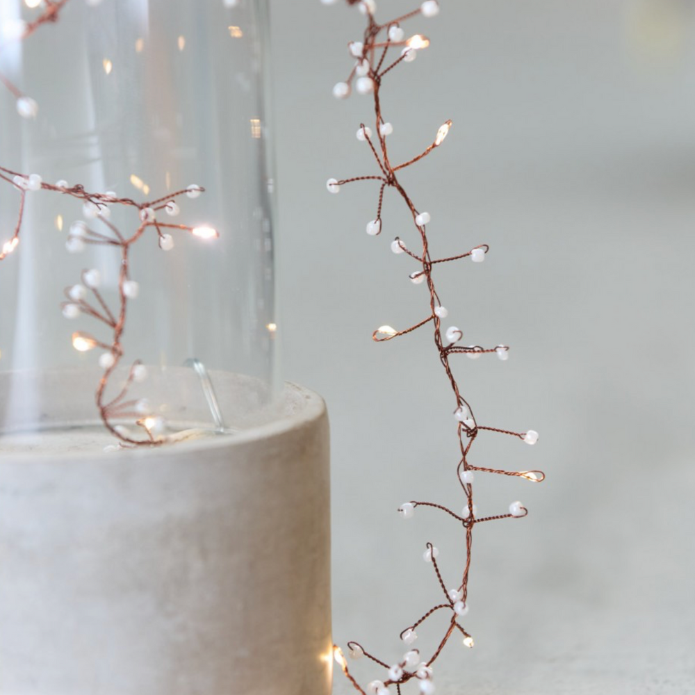 Jewel Cluster LED Fairy Lights,White (Battery Operated)