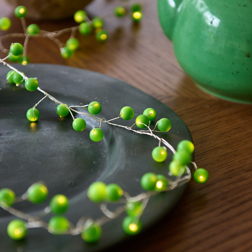 Snowberry LED Fairy Lights, Green(Mains Powered)