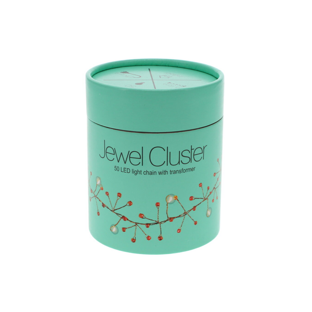 Jewel Cluster LED Fairy Lights,Red (Mains powered)