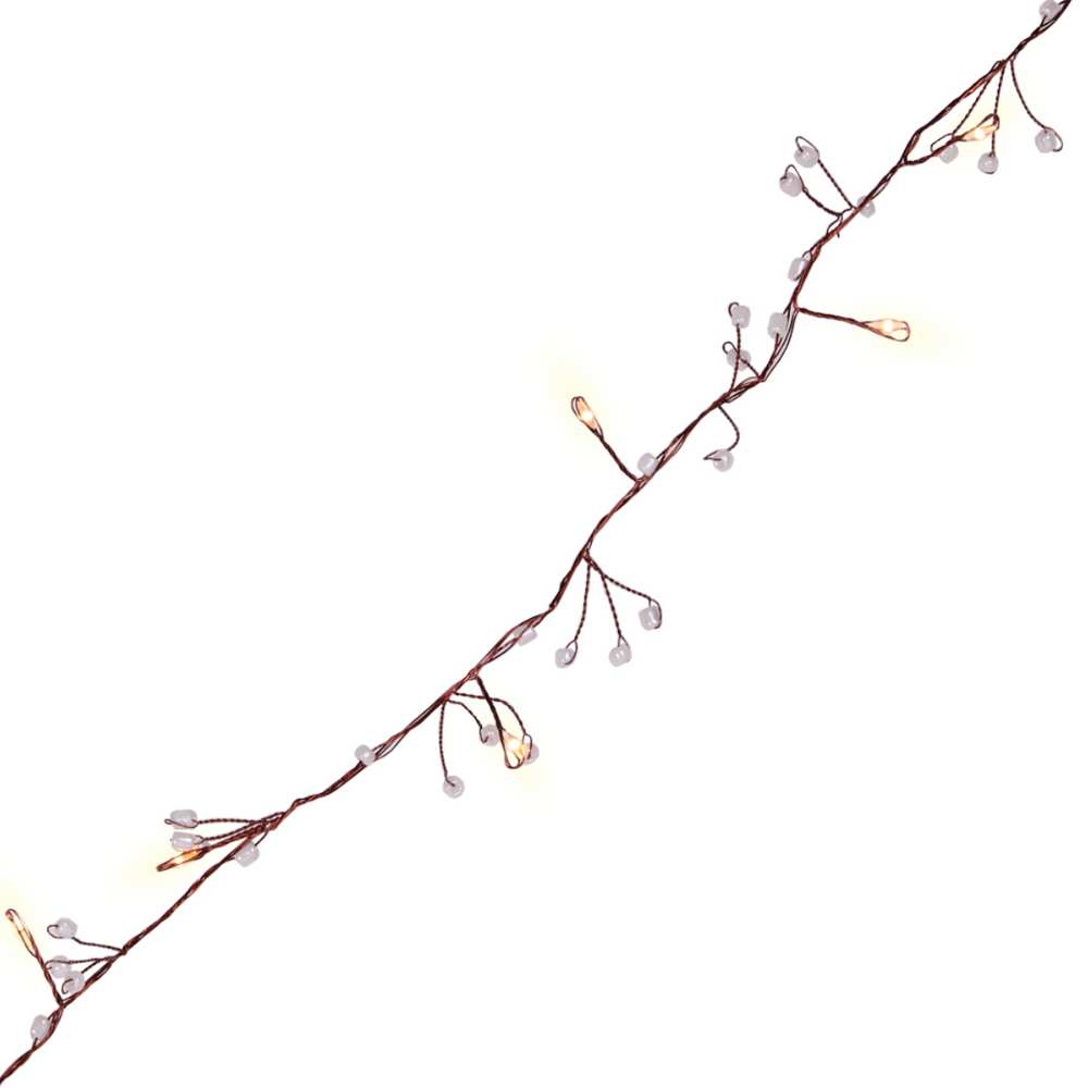 Jewel Cluster LED Fairy Lights,White (Battery Operated)