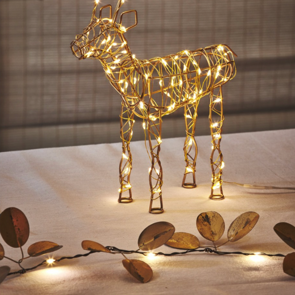 LED Table Top Wire Reindeer,Small (Battery Operated)