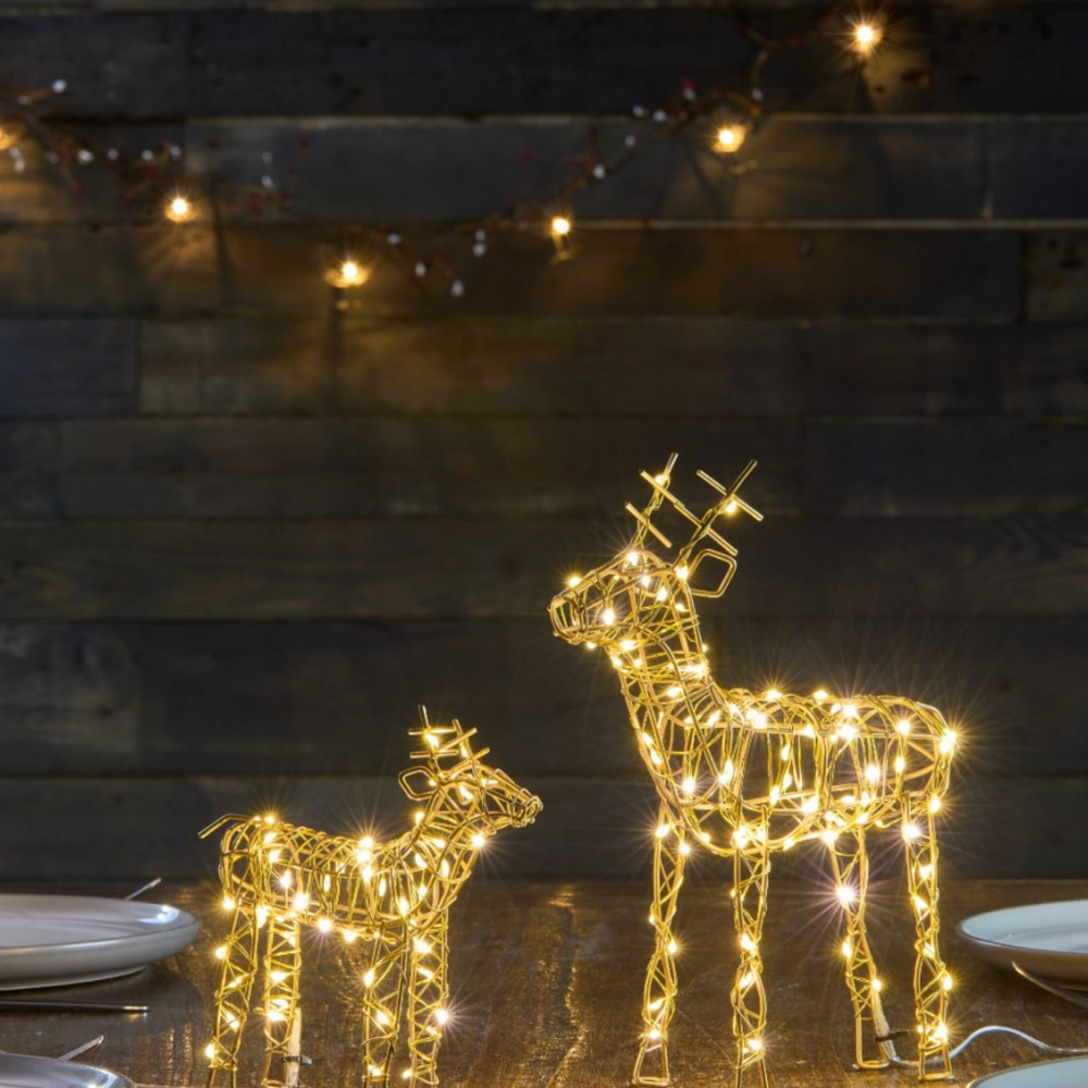 LED Table Top Wire Reindeer,Large(Battery Operated)