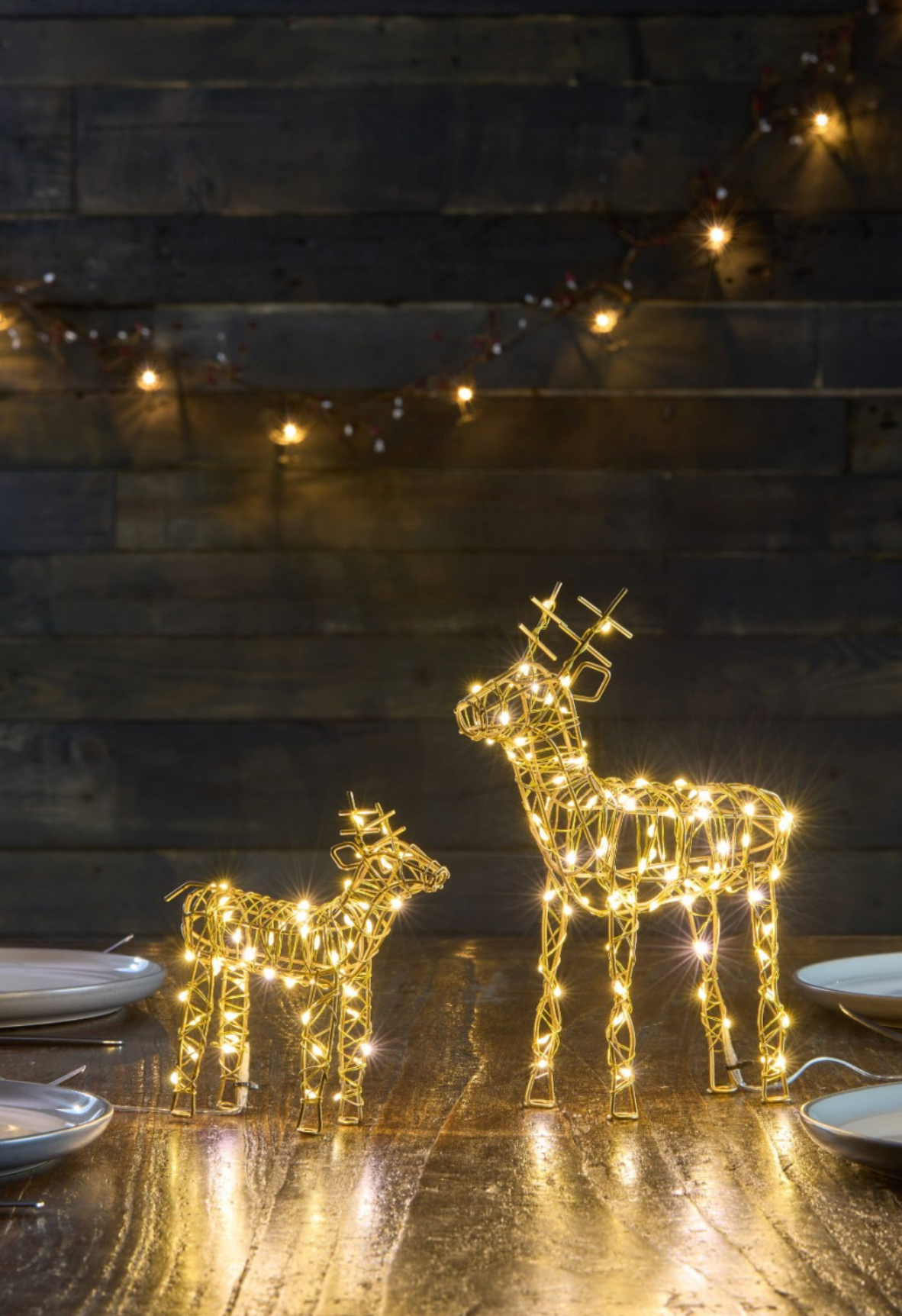 LED Table Top Wire Reindeer Large Battery Operated