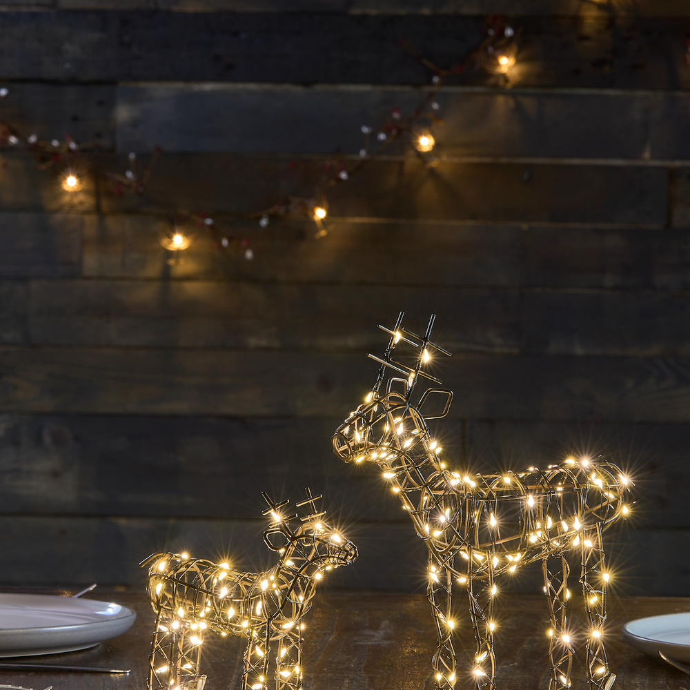LED Table Top Wire Reindeer,Large(Battery Operated)