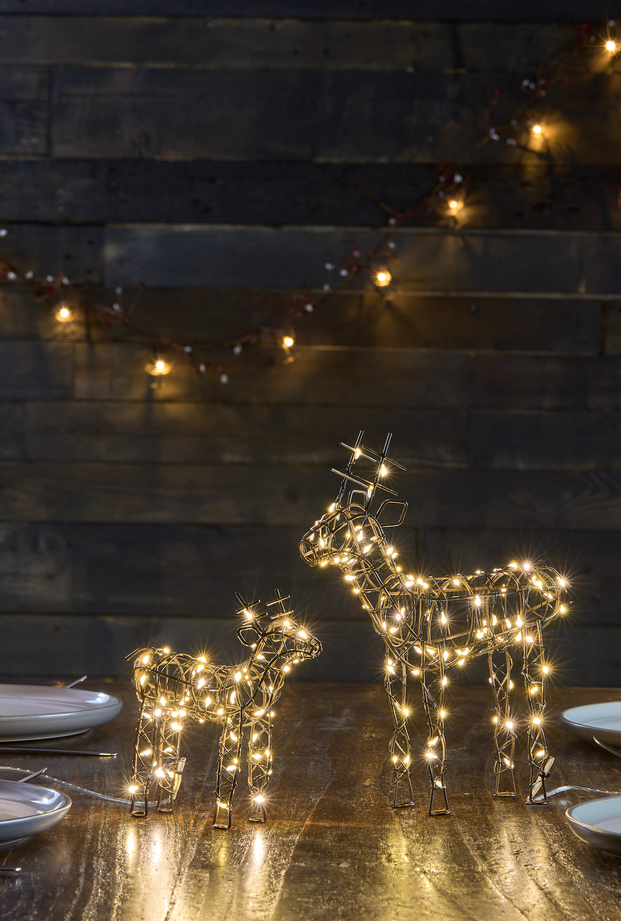 LED Table Top Wire Reindeer Large Battery Operated