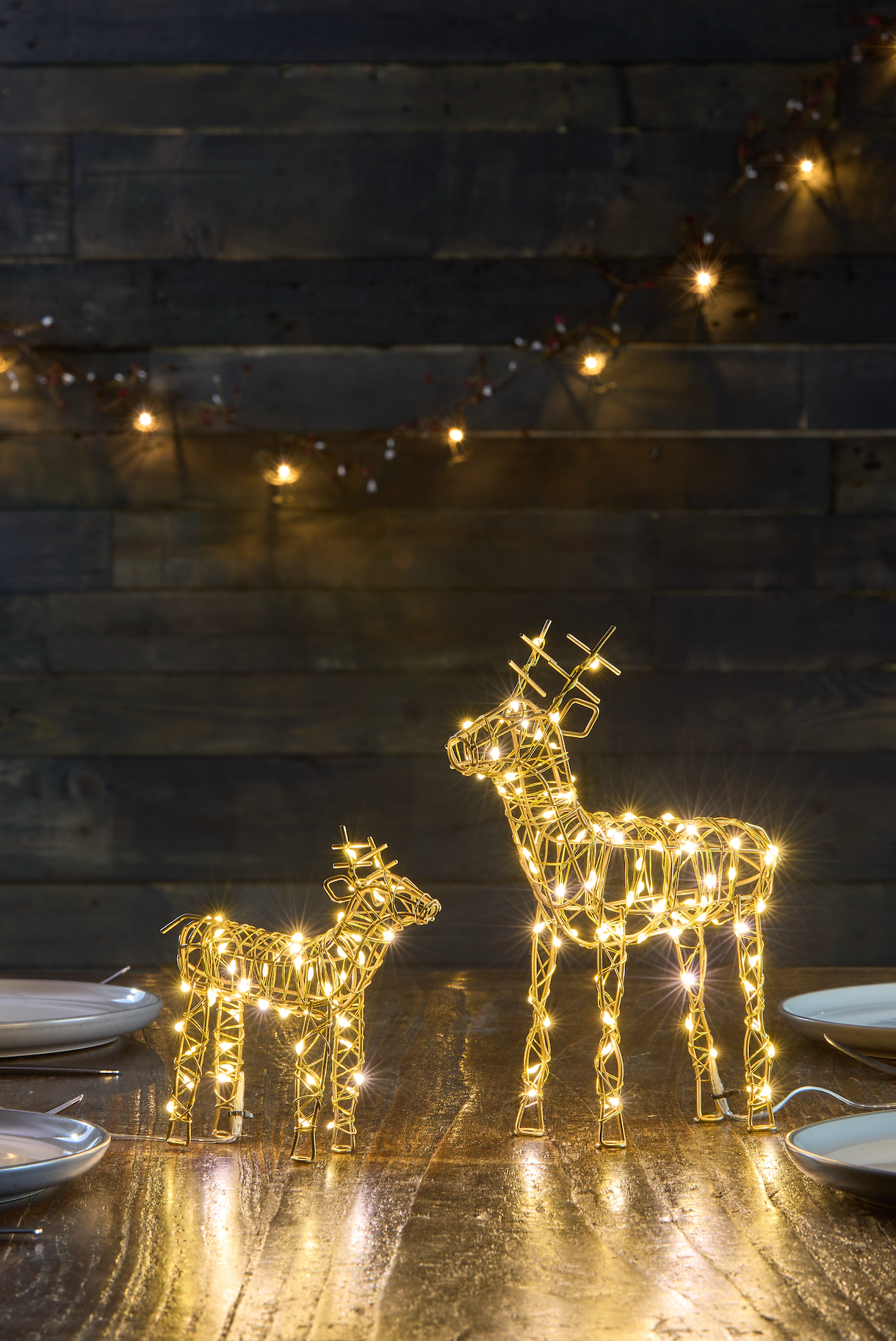 LED Table Top Wire Reindeer Large Battery Operated