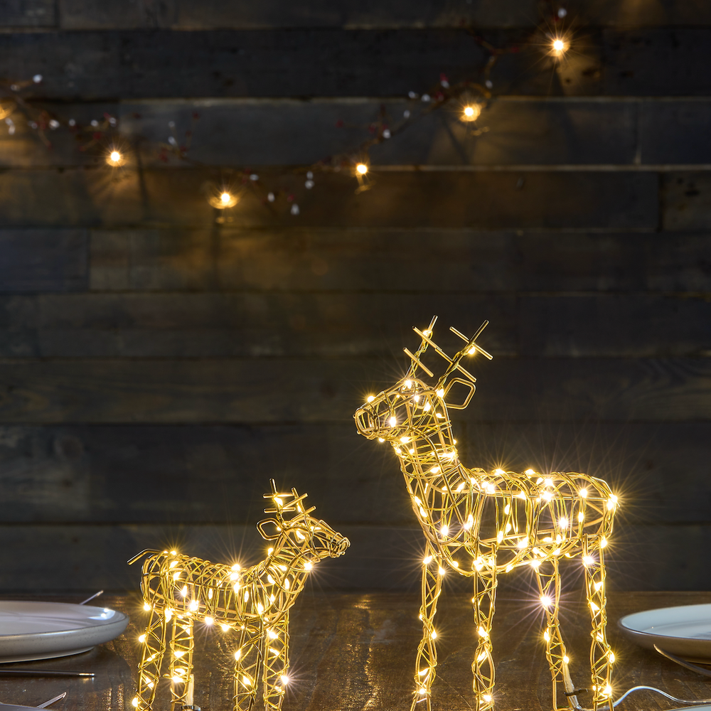 LED Table Top Wire Reindeer,Small (Battery Operated)
