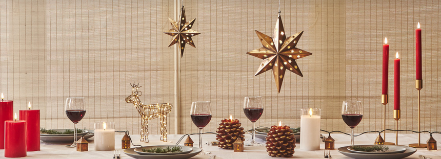 LED Metal Hanging Star Light, Gold