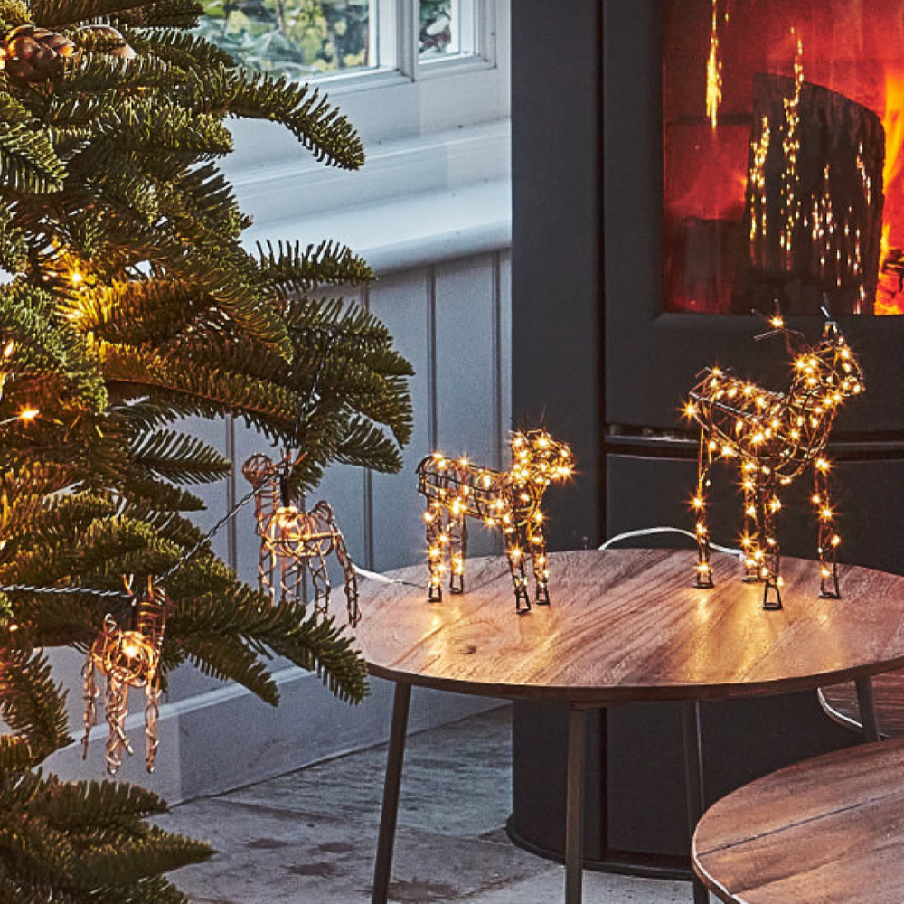 LED Table Top Wire Reindeer,Small (Battery Operated)