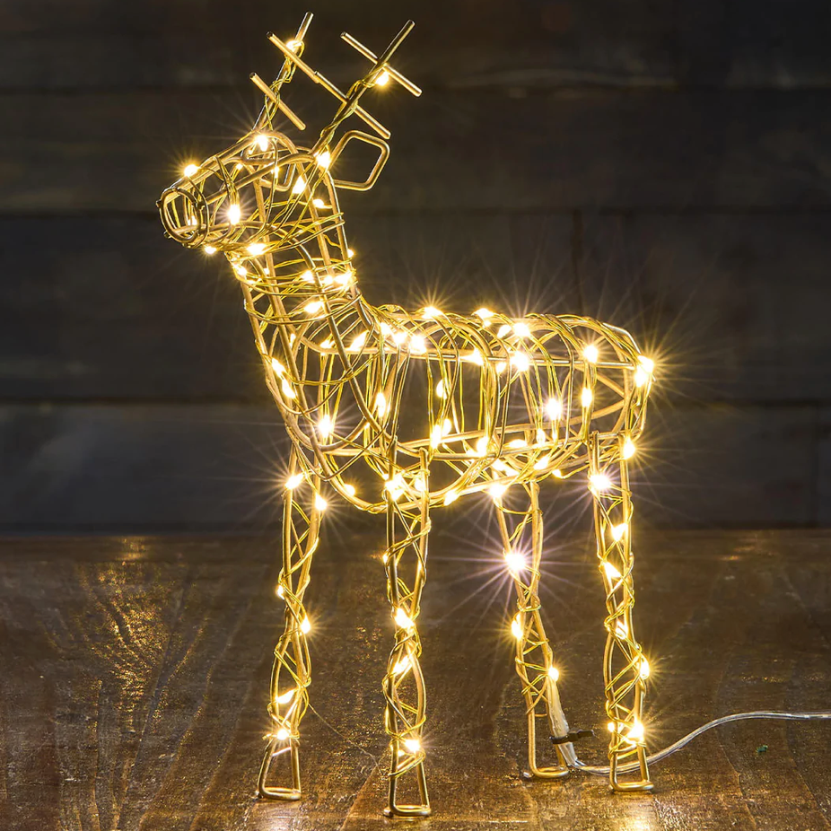 LED Table Top Wire Reindeer,Small (Battery Operated)