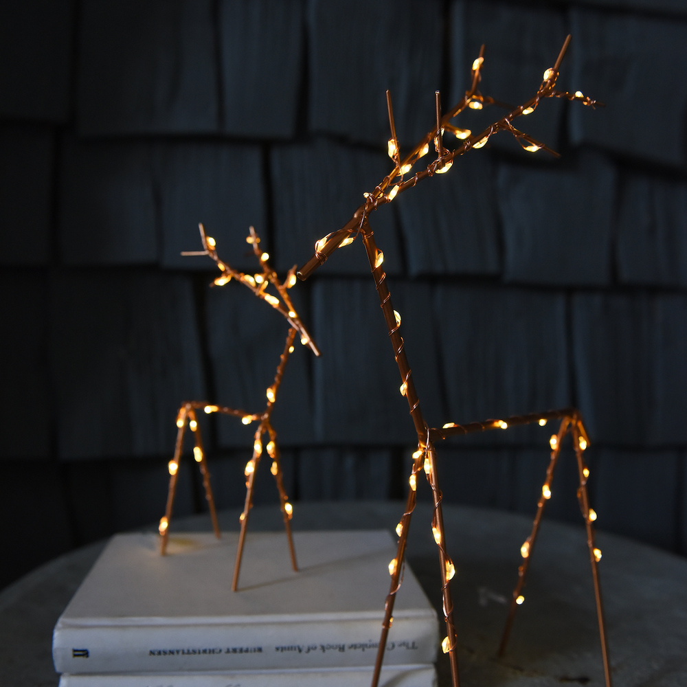 LED Table Top Wire Deer, Small (Battery Operated)
