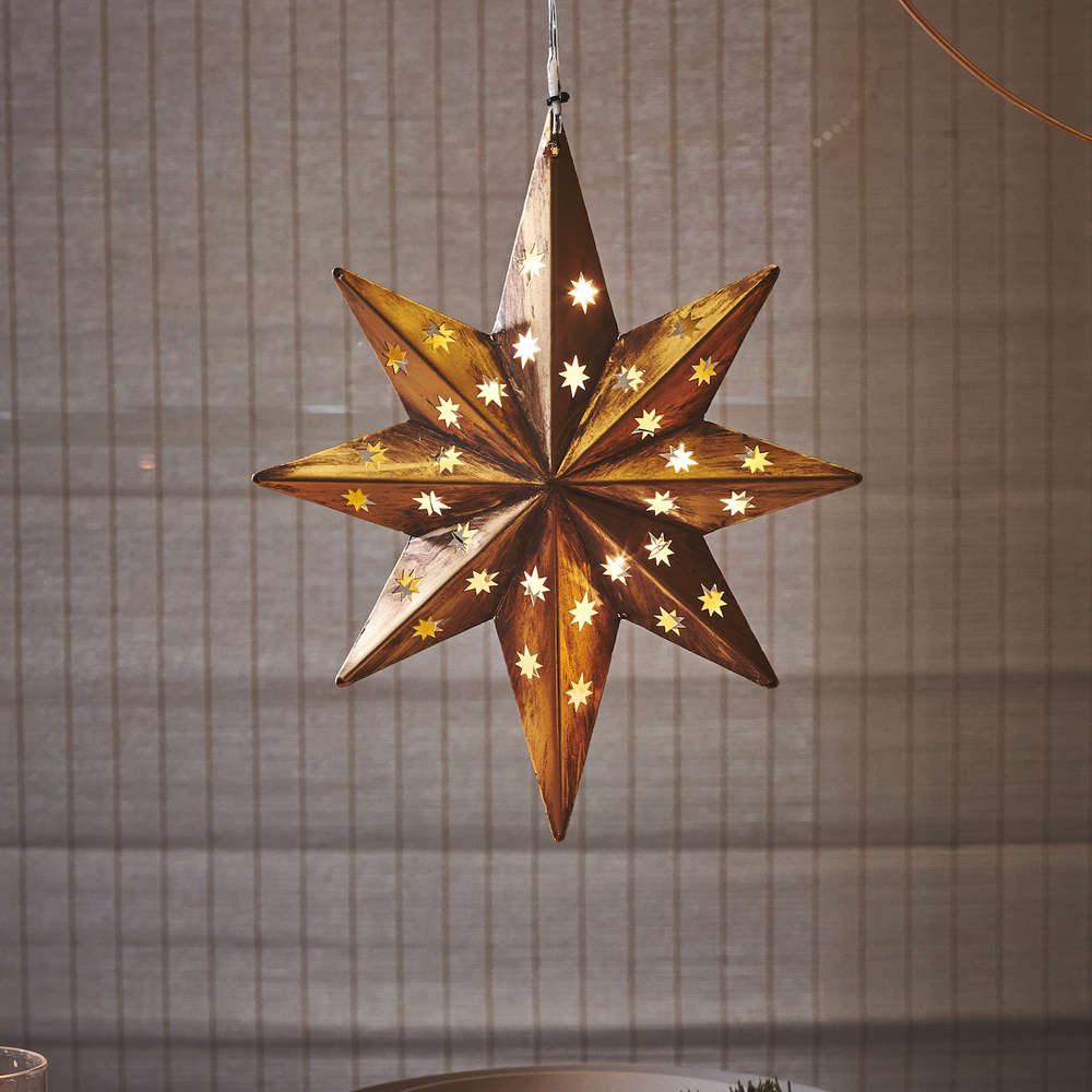 LED Pinecone Candle, Antique Gold