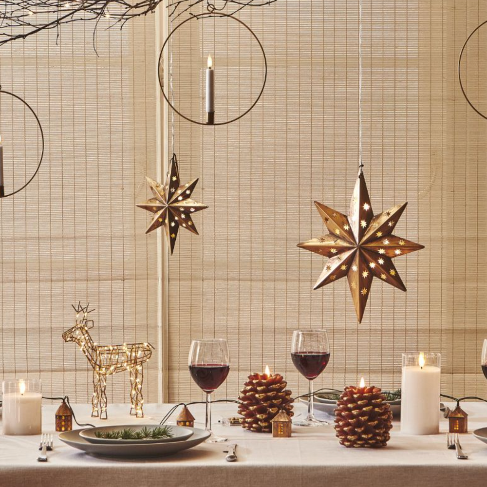 LED Hanging Candle Ring, Black