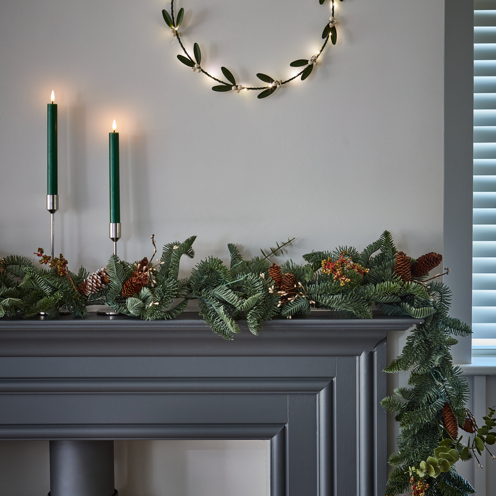 Handmade LED Mistletoe Wreath