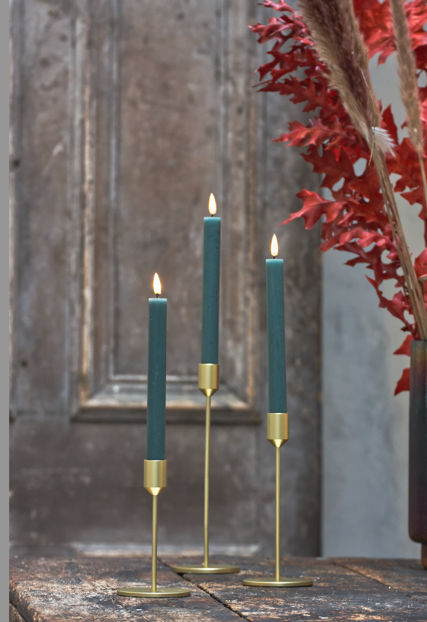 Candle Holder, Matt Gold ( Set Of 3 )