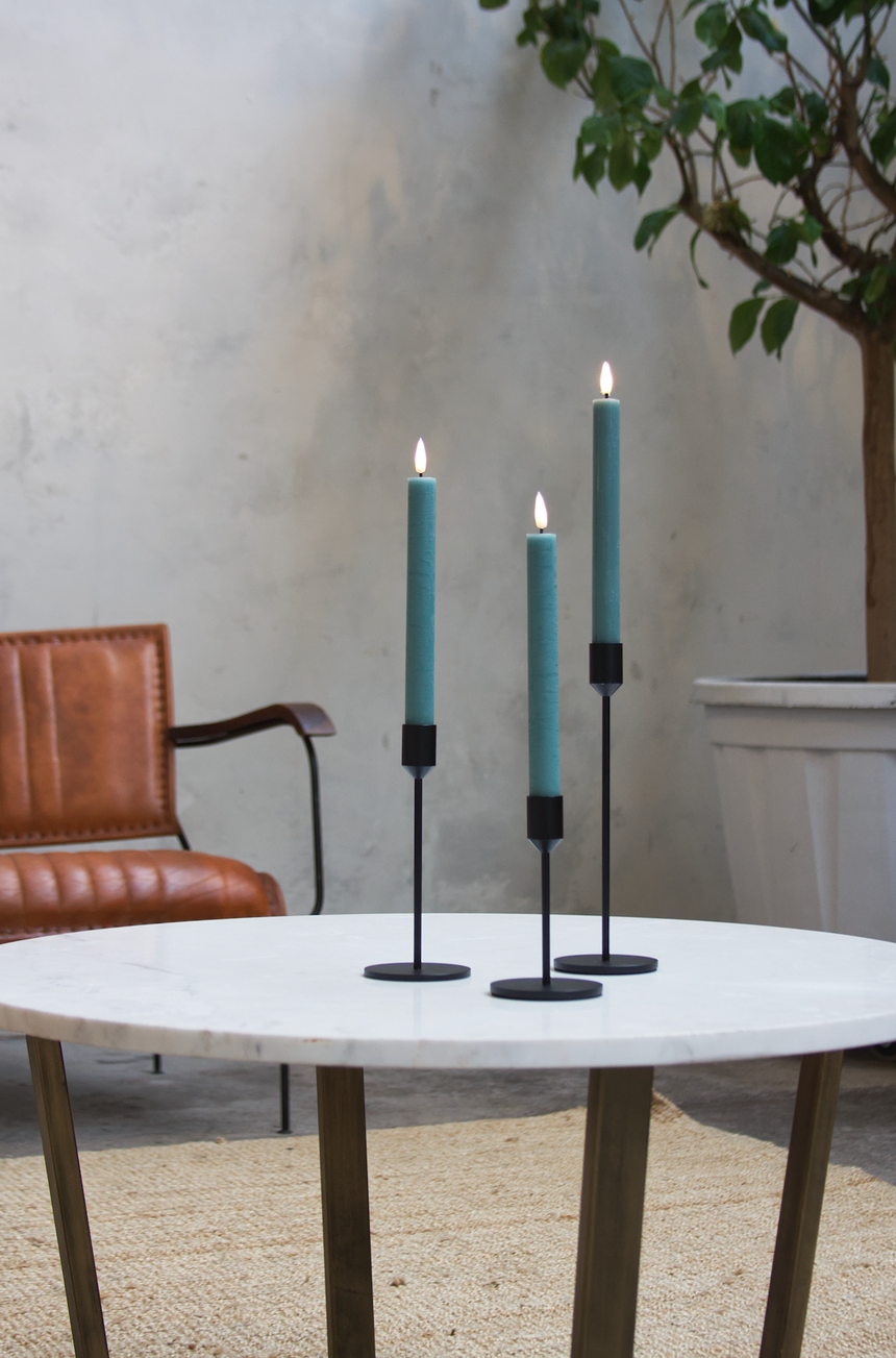 Candle Holder, Matt Black ( Set Of 3 )