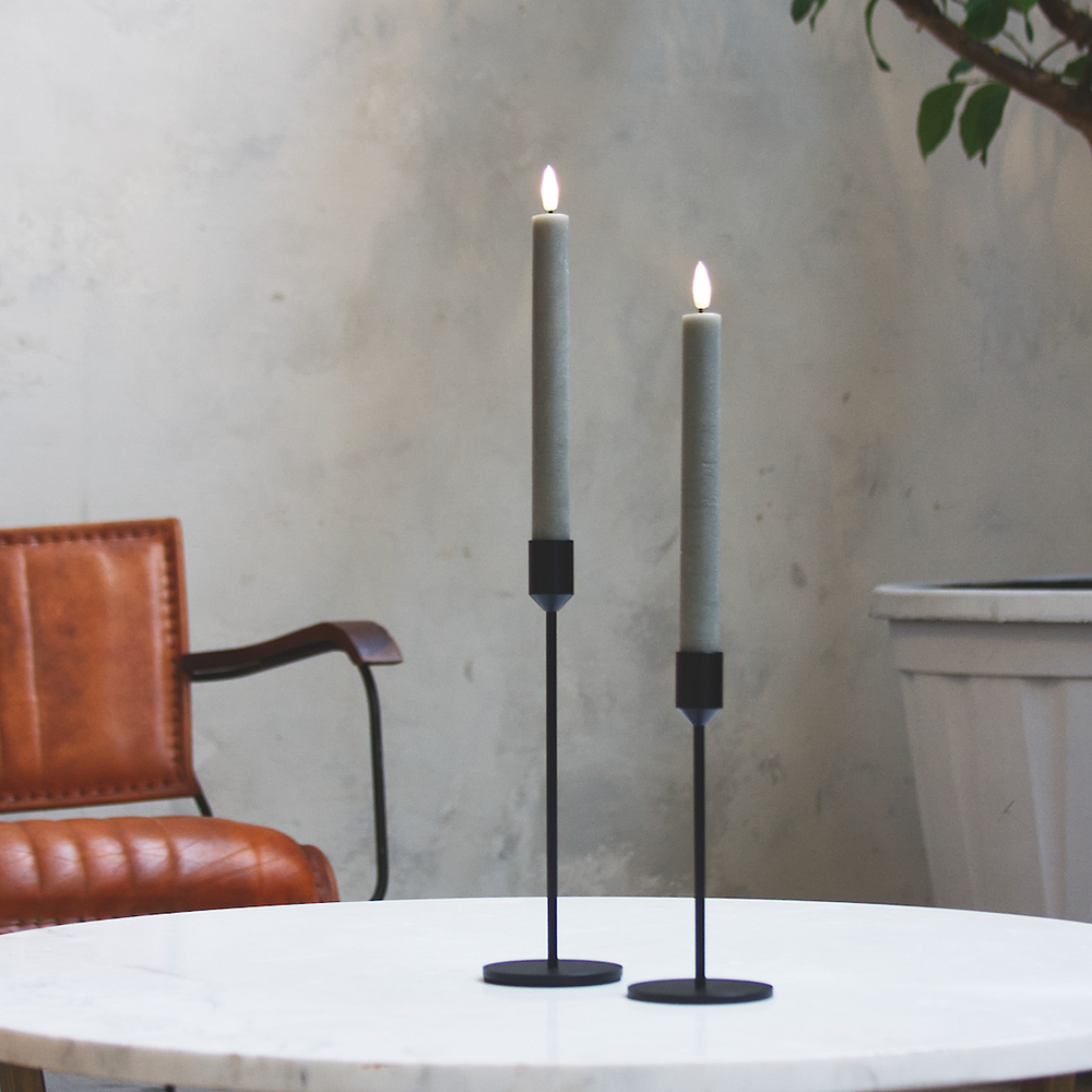 Candle Holder, Matt Black ( Set Of 3 )