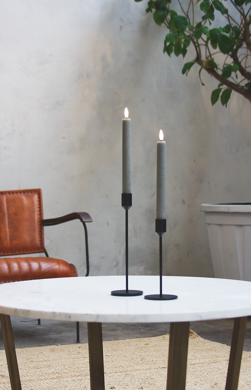 Candle Holder, Matt Black ( Set Of 3 )