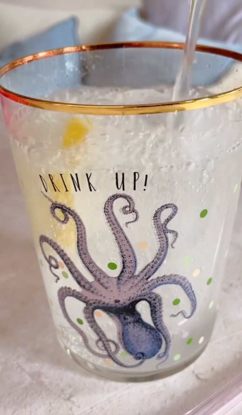 Yvonne Ellen Hi Ball Glass, Octopus