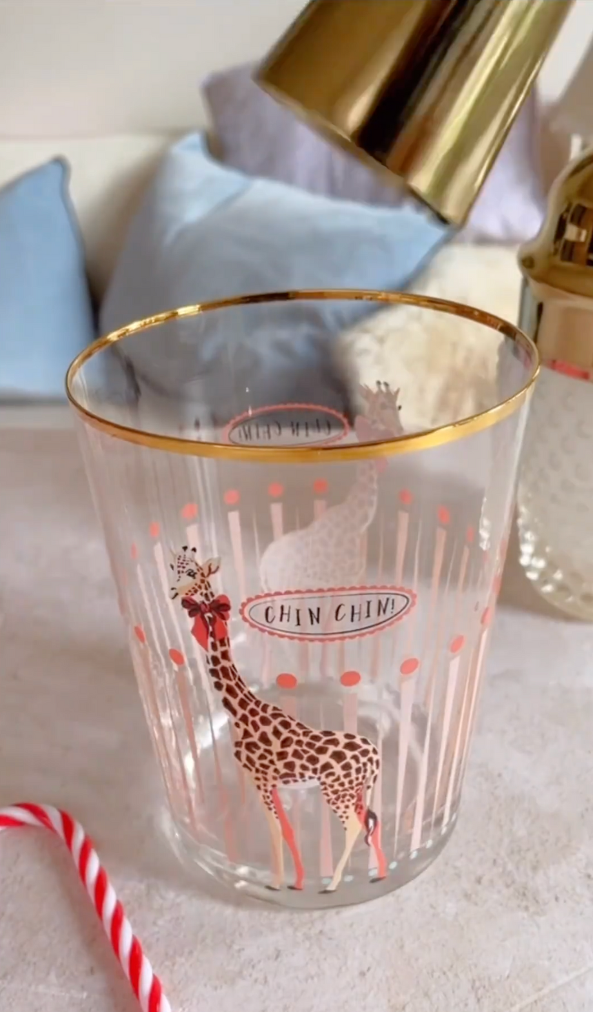 Yvonne Ellen Hi Ball Glass, Giraffe