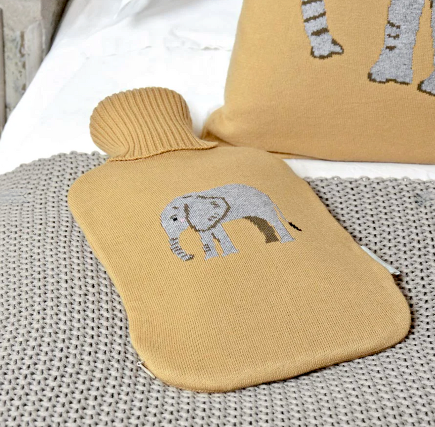 Sophie Allport Knitted Hot Water Bottle, Elephant