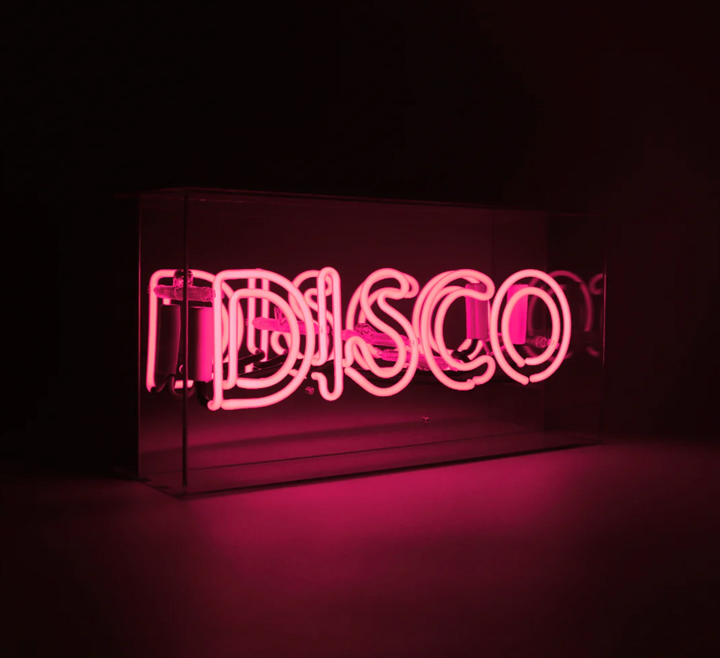 Locomocean Neon Box Sign Disco, Pink