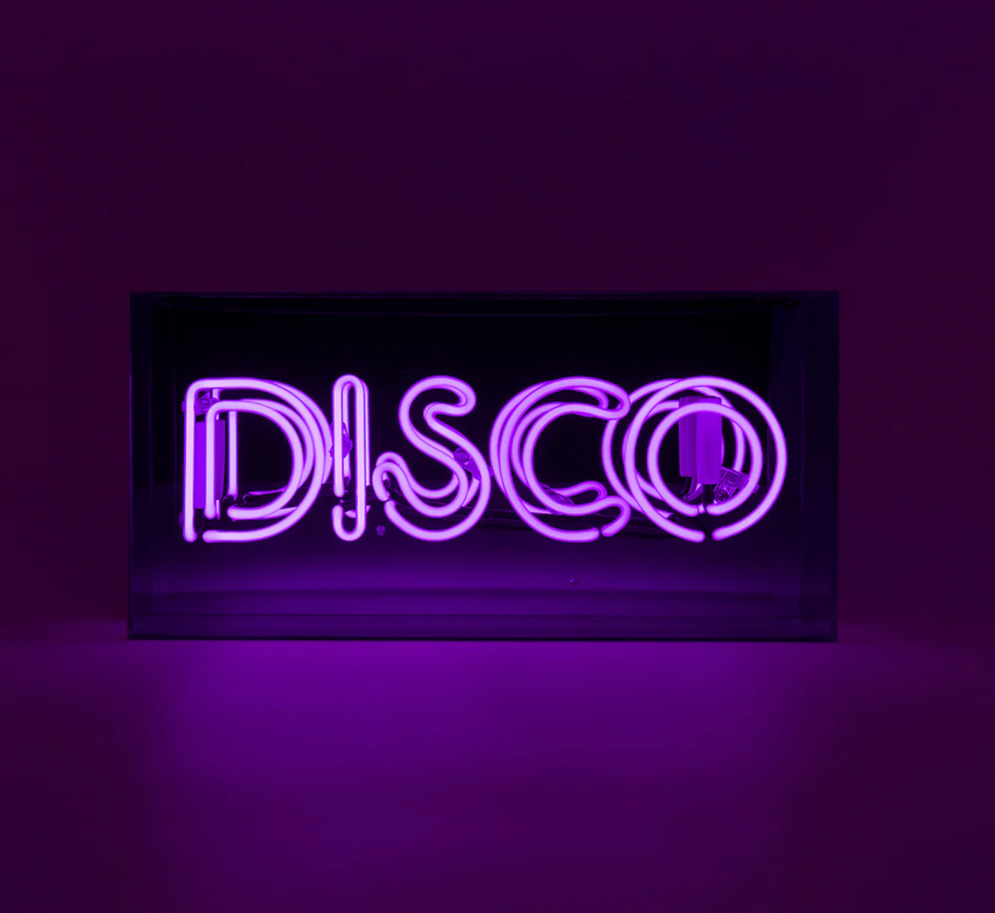 Locomocean Neon Box Sign Disco, Purple