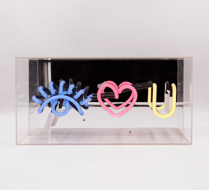 Locomocean Neon Box Sign, Eye Love You