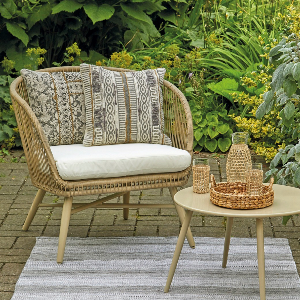 Walton & Co Chambray Stripe Rug, Driftwood