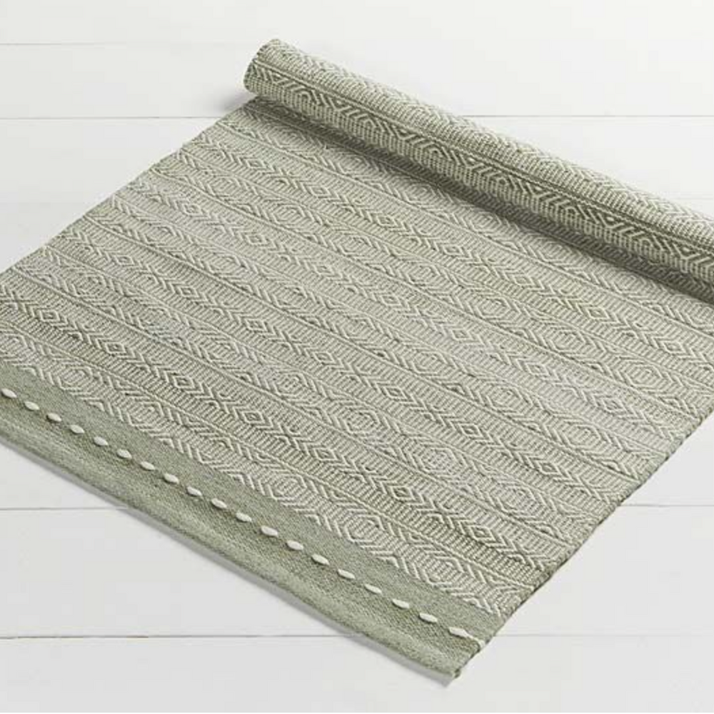 Walton & Co Diamond Weave Rug, Sage