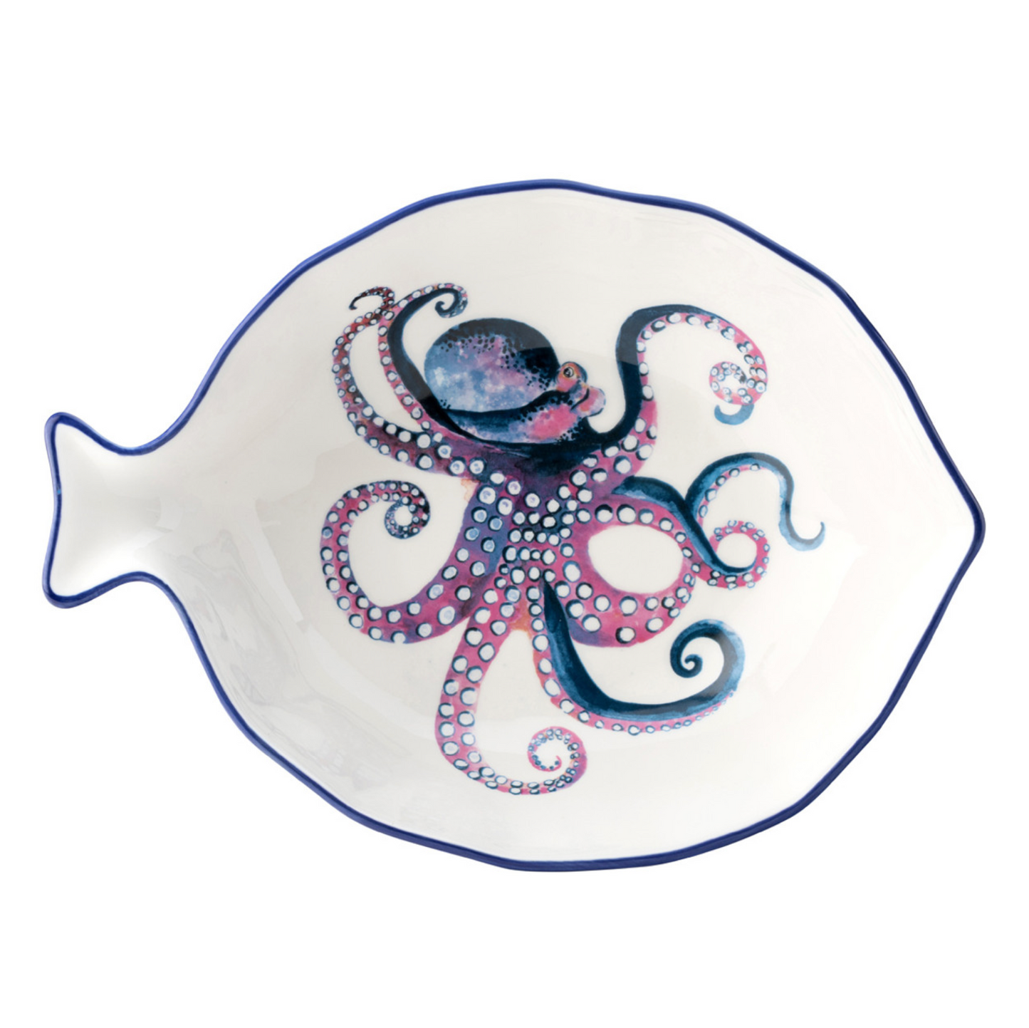 Dish Of The Day Porcelain Serving Bowl, Octopus ( Large )