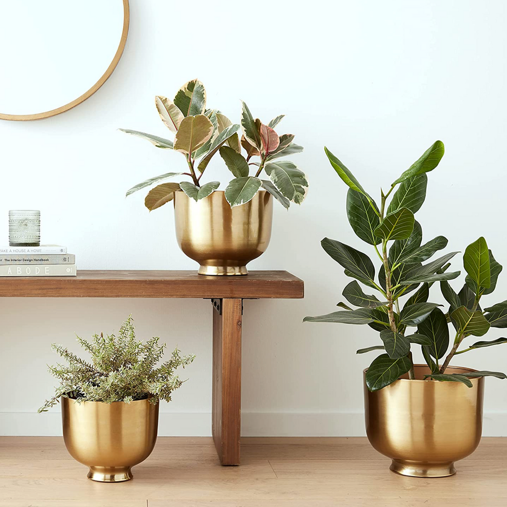 Bloomingville Metal Planter, Gold