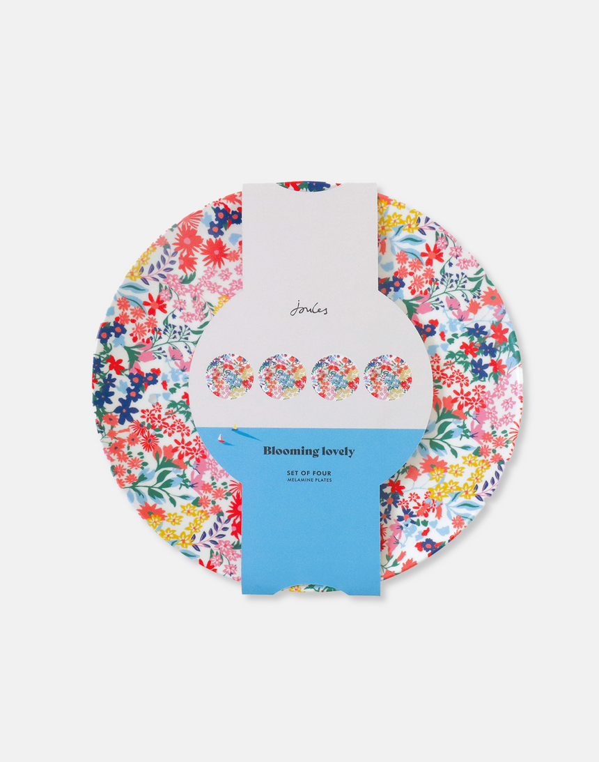 Joules Melamine Picnic Dinner Plates, (Set Of 4)