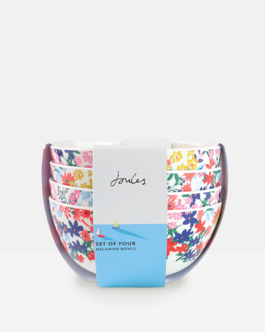 Joules Melamine Picnic Bowls, (Set Of 4)