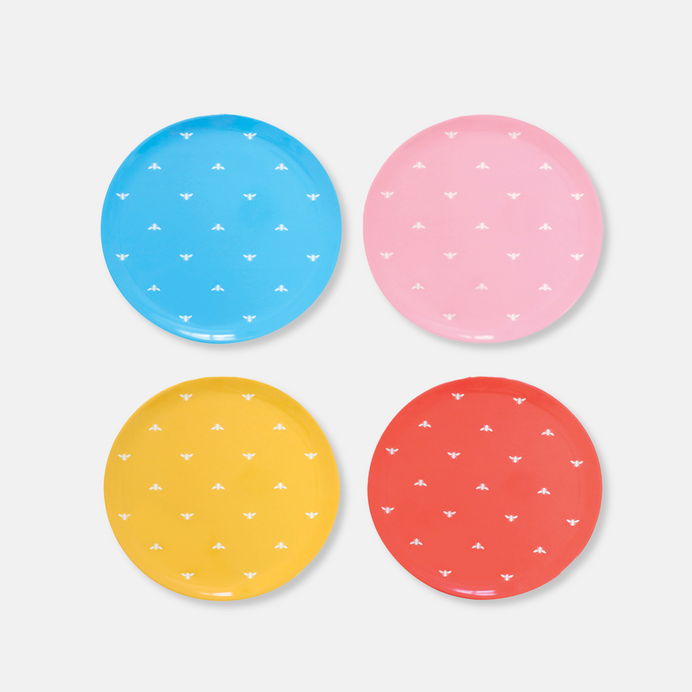 Joules Melamine Picnic Side Plates, (Set Of 4)