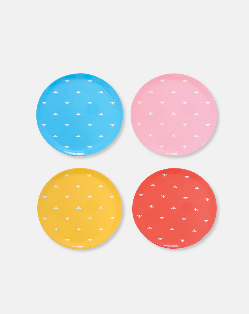 Joules Melamine Picnic Side Plates, (Set Of 4)