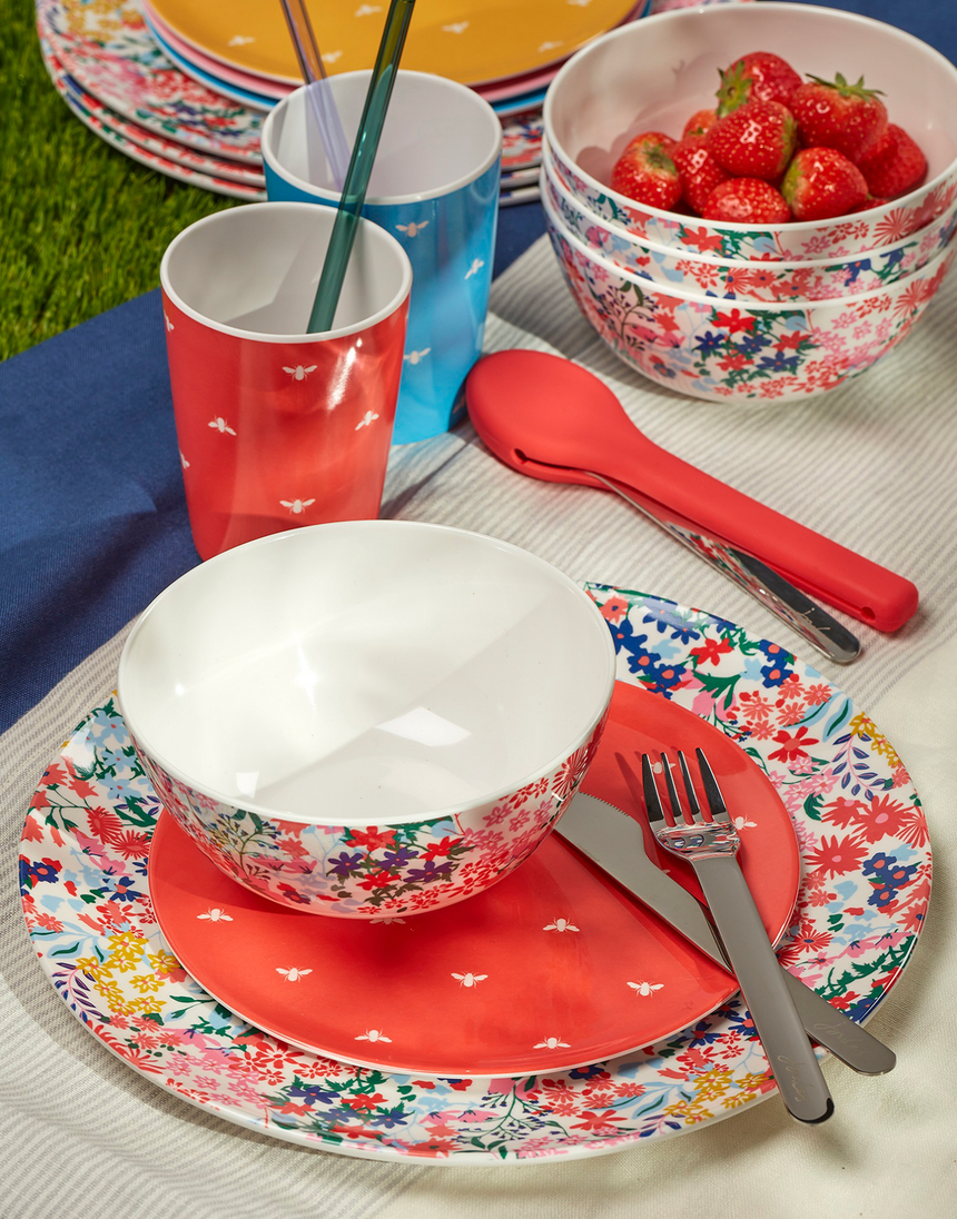 Joules Melamine Picnic Bowls, (Set Of 4)