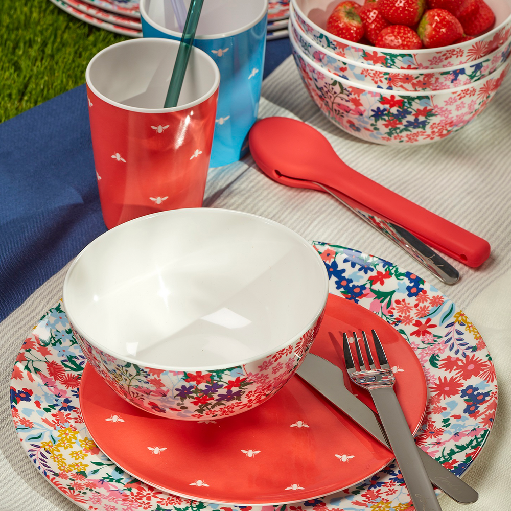 Joules Melamine Picnic Side Plates, (Set Of 4)