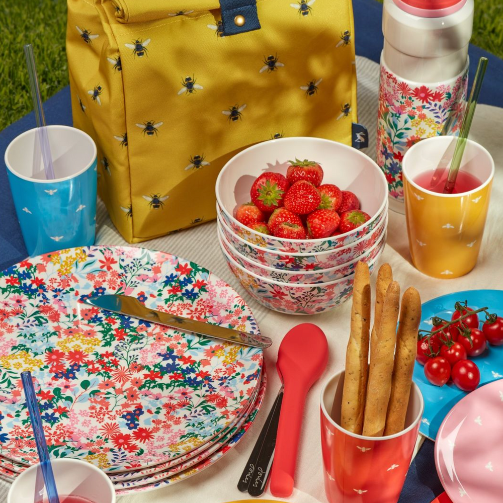 Joules Melamine Picnic Side Plates, (Set Of 4)