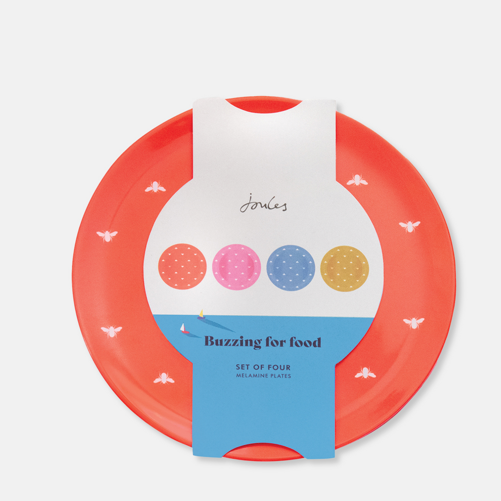 Joules Melamine Picnic Side Plates, (Set Of 4)